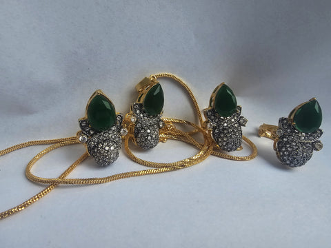 Diamond Cut Zari Set