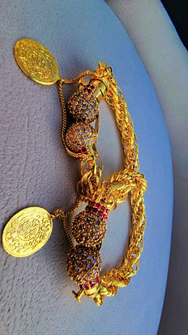 Sona Polish Zircon Ball Bracelet
