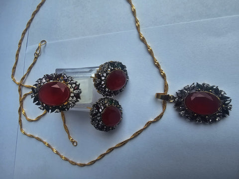 Diamond Cut Halia Gold Plated Set