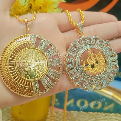 Calligraphy Gold Plated Pendant