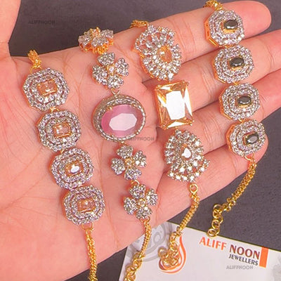 Champain Stone Diamond Cut Bracelet