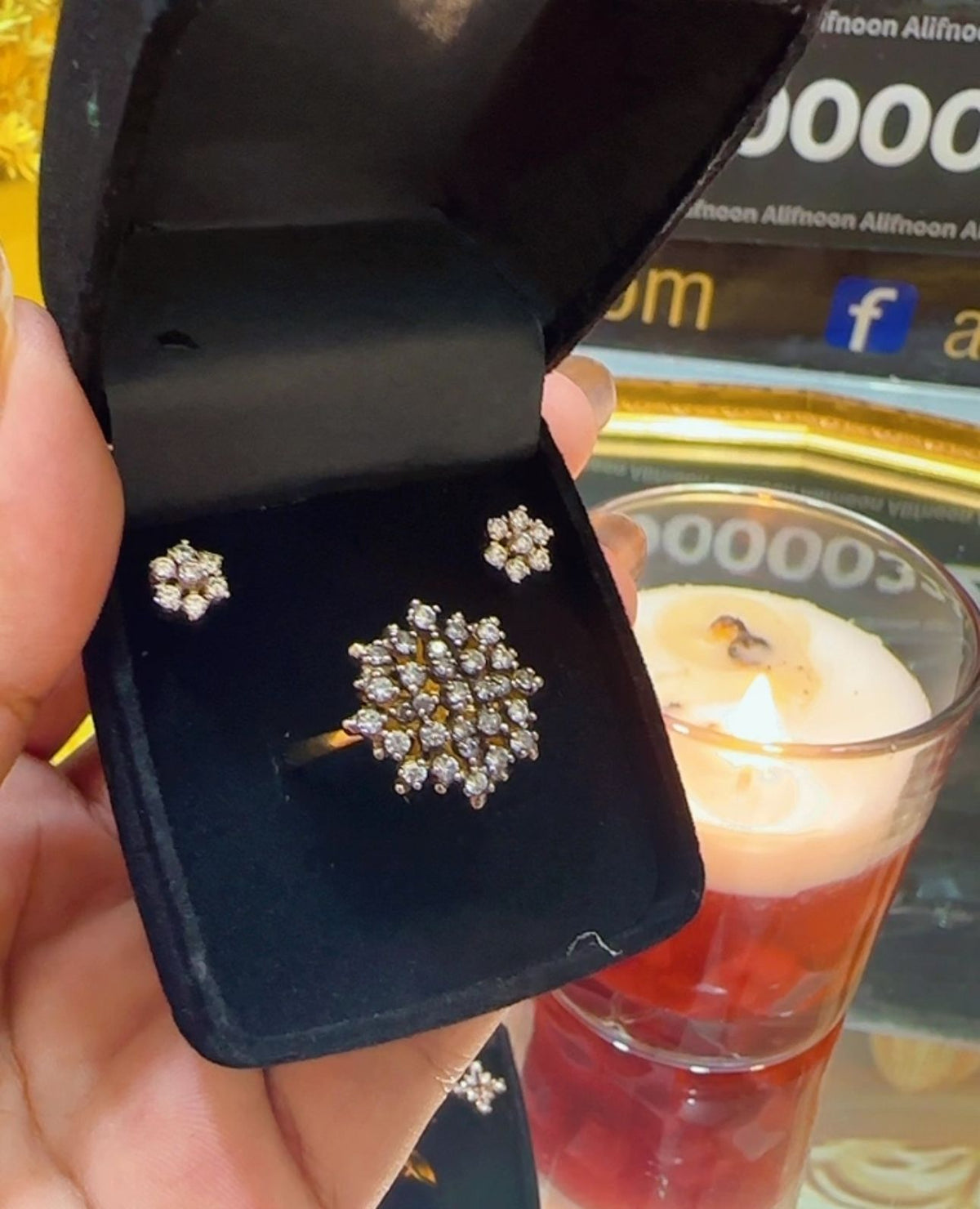 Chandi Diamond Cut Ring with Tops