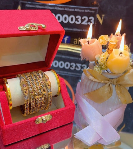 Gold Plated Chandi Bangles
