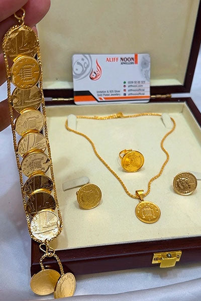 Coin Combo Gold Plated with Bracelet