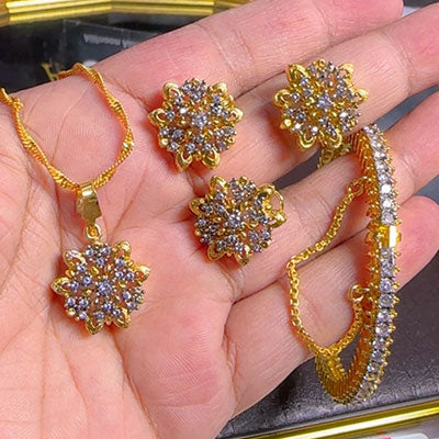 Diamond Cut Ayesha Set with Kangan