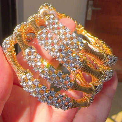 Diamond Cut Bone Style Bangles