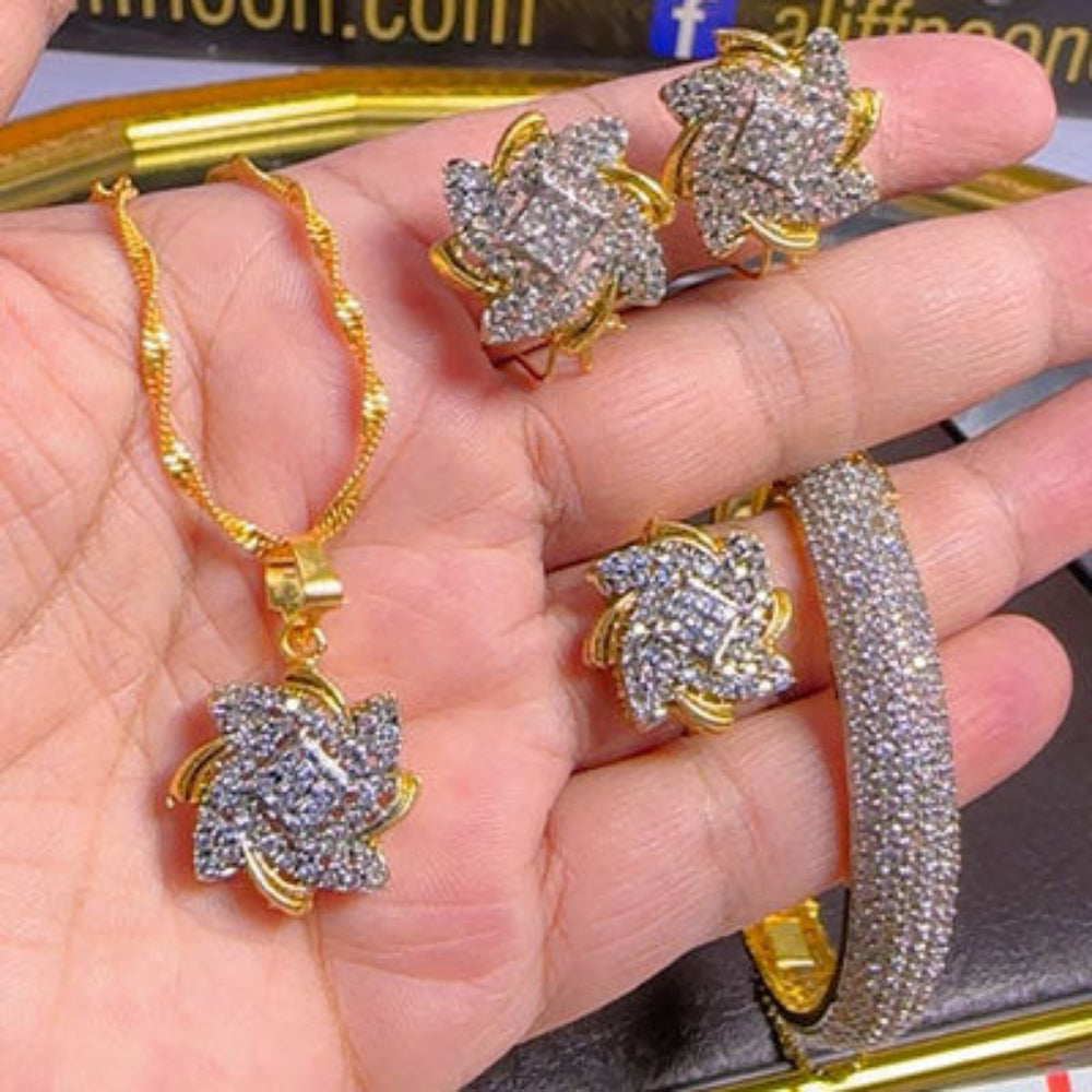 Diamond Cut Sehrish Set With Kangan