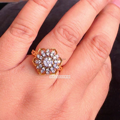 Diamond Cut Gold Plated Ring