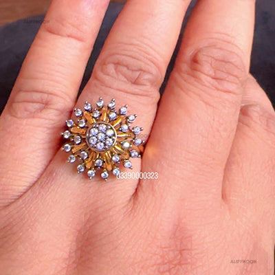 Diamond Cut Gold Plated Ring