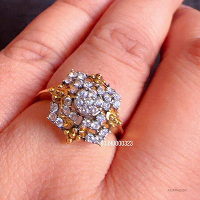 Diamond Cut Gold Plated Ring