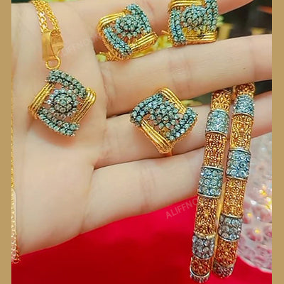 Diamond Cut Combo Set with Two Bangles