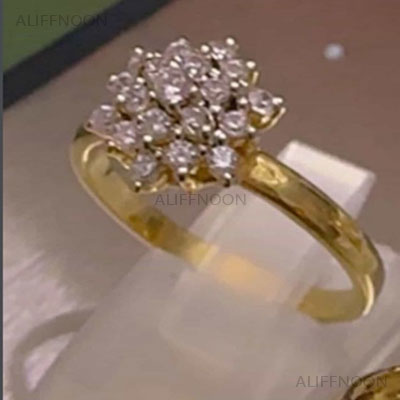 Diamond Cut Gold Plated Ring