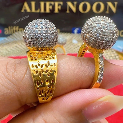 Diamond Cut Gold Plated Ring