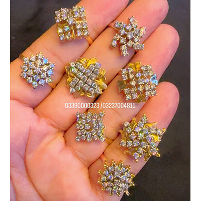 Diamond Cut wiith Gold Plated Ring