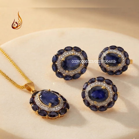 Diamond Cut Colored Afghani Set