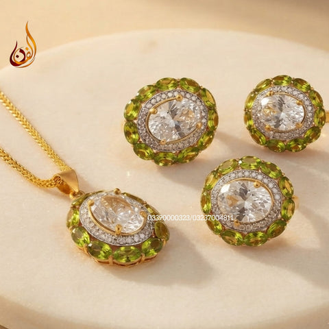 Diamond Cut Colored Afghani Set