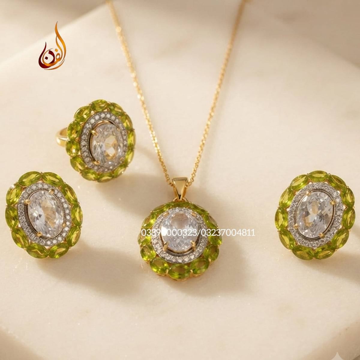 Diamond Cut Colored Afghani Set