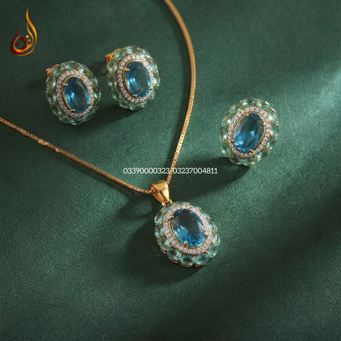 Diamond Cut Gold Dipped Stone Z Set
