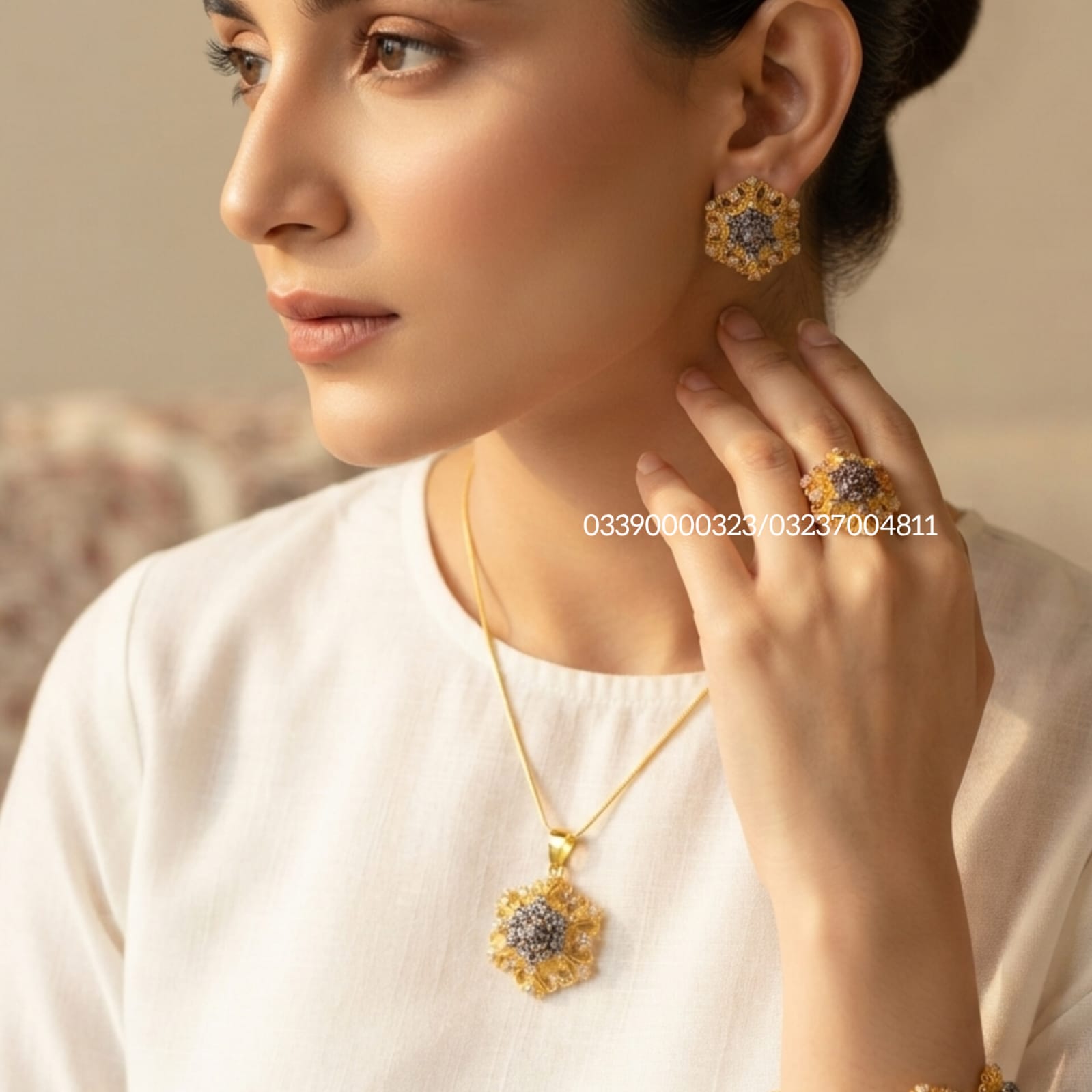 Diamond Cut Jheel Set