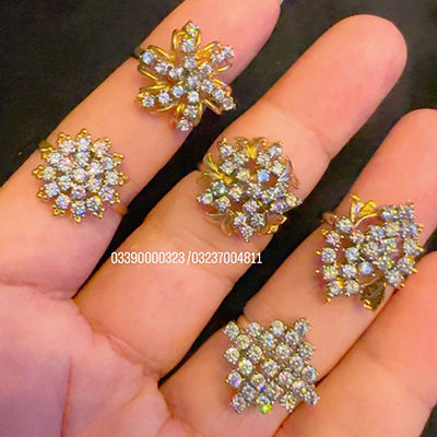 Diamond Cut wiith Gold Plated Ring
