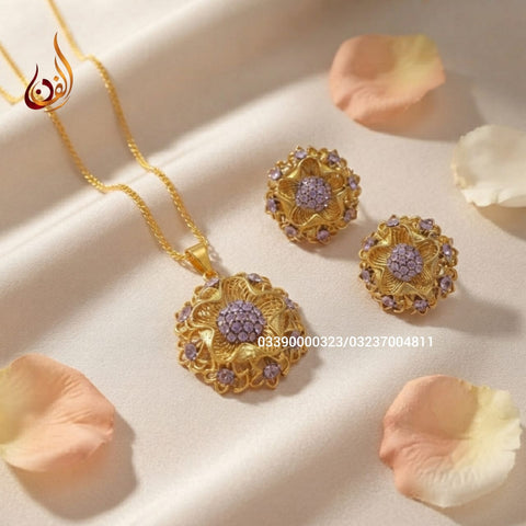 Diamond cut RP 3D Gold plating Sana Set