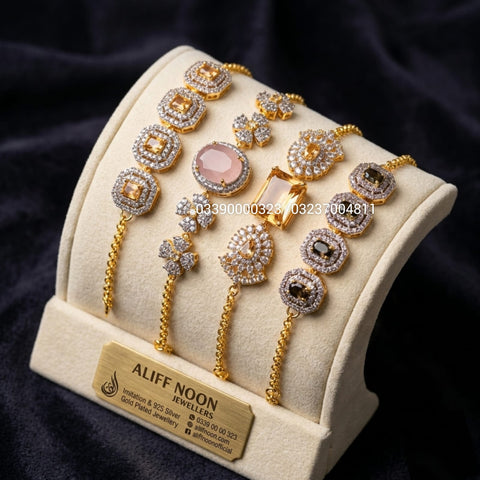 Diamond cut S bracelet