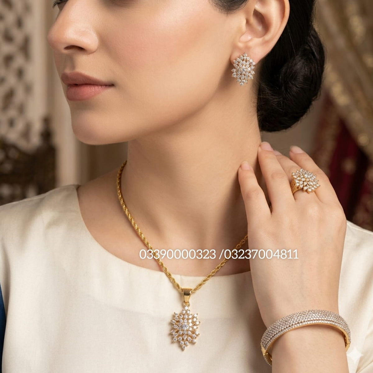 Diamond Cut Big Set with Kangan