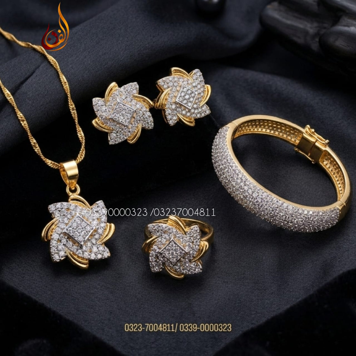 Diamond Cut Dilaad Set with Kangan
