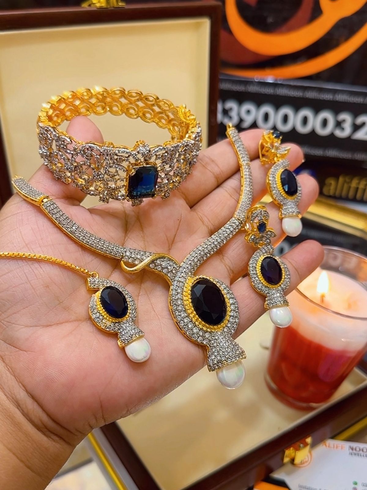 Gold Plated Diamond Cut Set