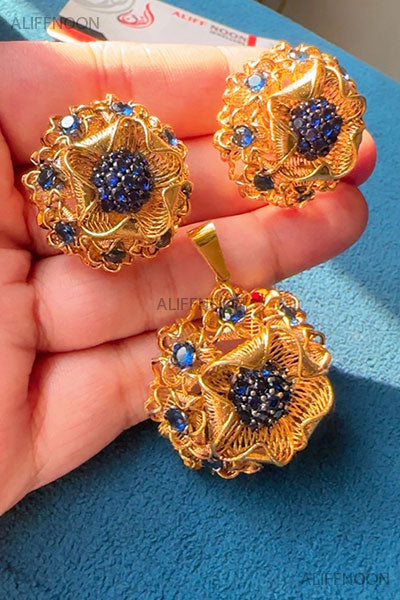 Flower Gold Dipped Sina Set
