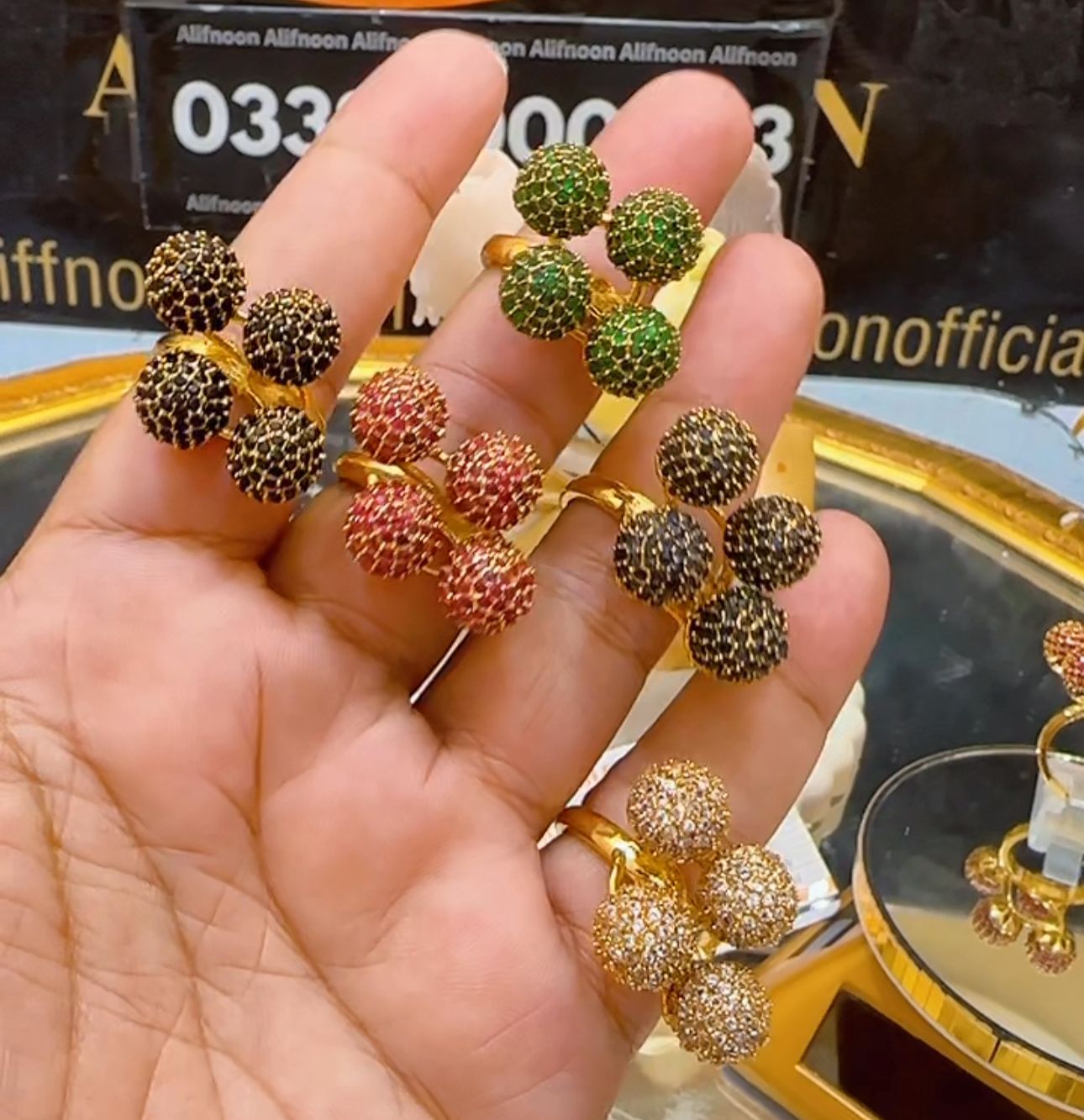 Flower Diamond Cut Ring