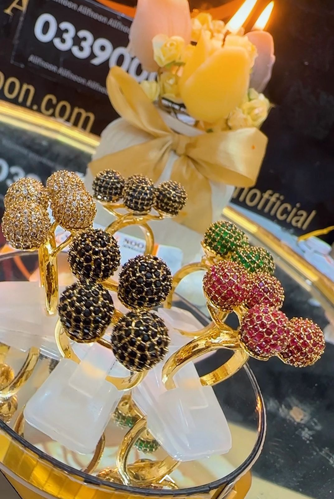 Flower Diamond Cut Ring 1