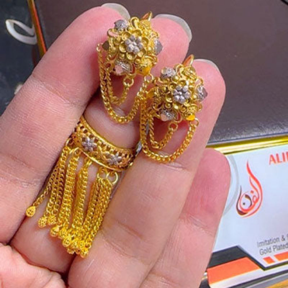 Gold Dipped Aniqa Earring With Ring