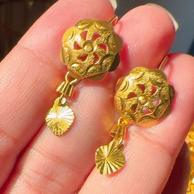 Gold Dipped Maira Hanging Earrings