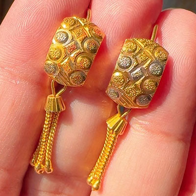 Gold Dipped Maira Hanging Earrings