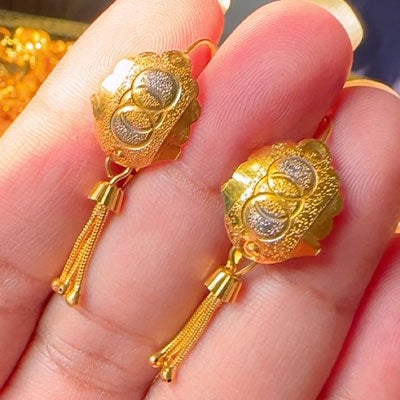 Gold Dipped Maira Hanging Earrings