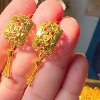 Gold Dipped Maira Hanging Earrings