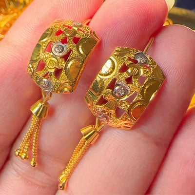 Gold Dipped Maira Hanging Earrings