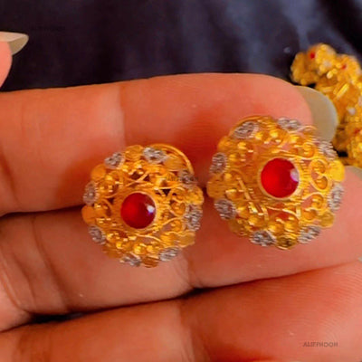 Gold Dipped Ruby Clip Lock Tops