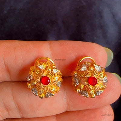 Gold Dipped Ruby Clip Lock Tops