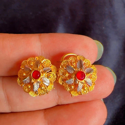Gold Dipped Ruby Clip Lock Tops