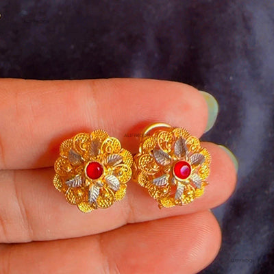 Gold Dipped Ruby Clip Lock Tops