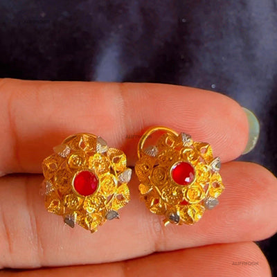 Gold Dipped Ruby Clip Lock Tops