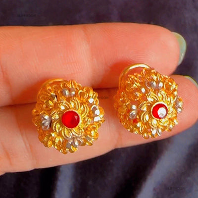 Gold Dipped Ruby Clip Lock Tops