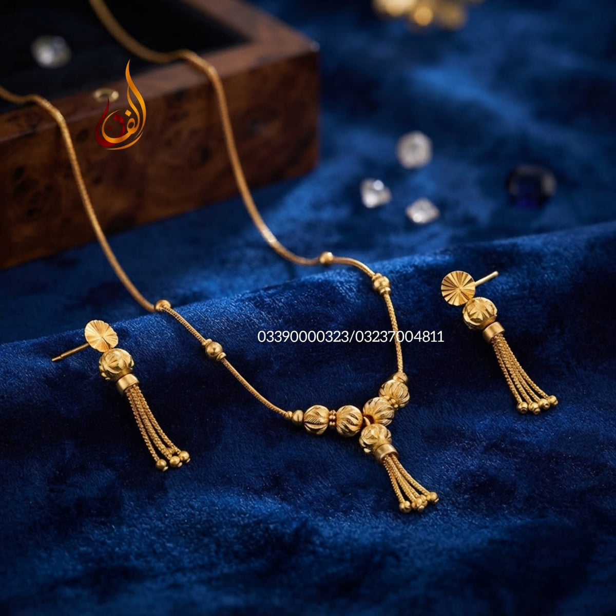 Gold Dipped Ball Mala Set