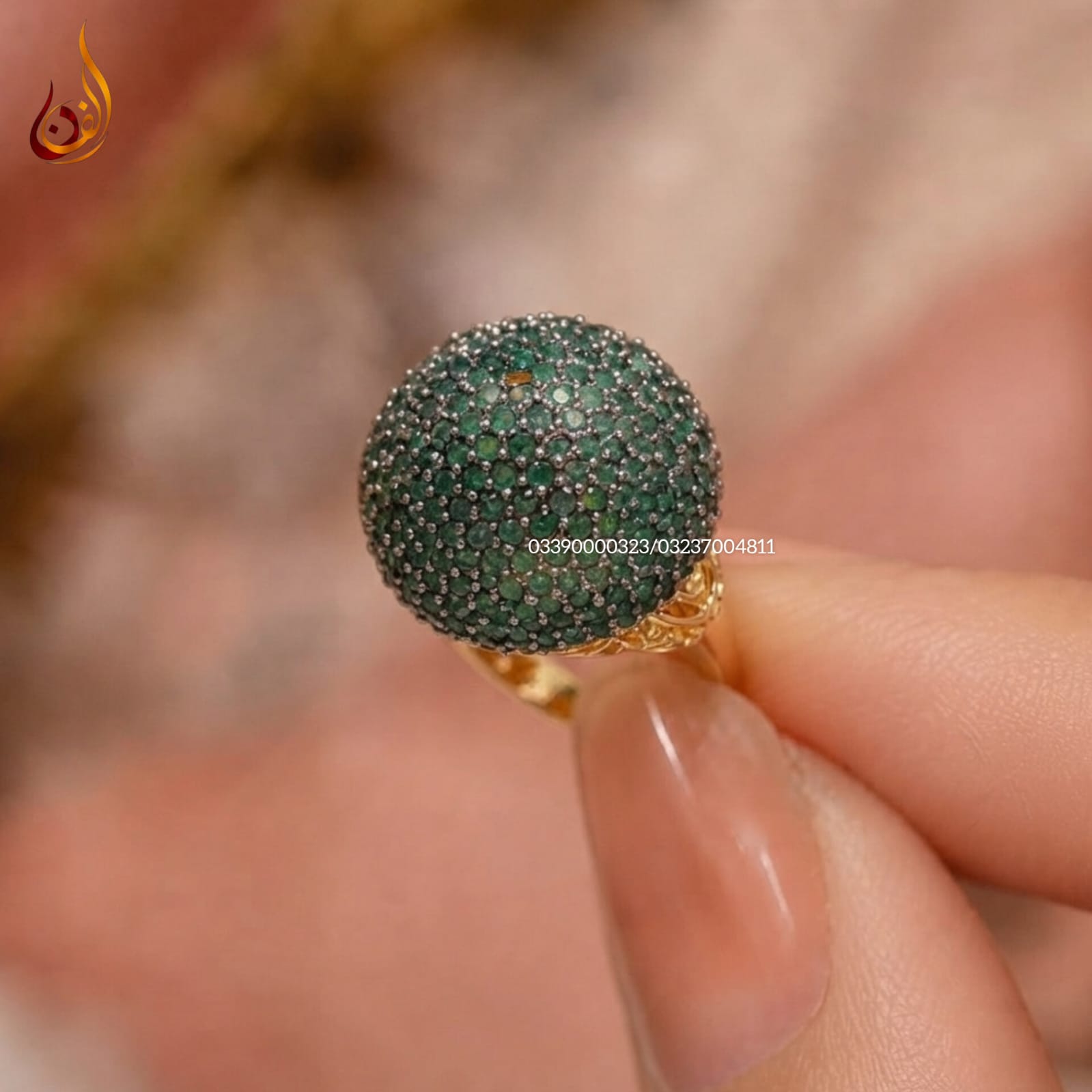 Gold Dipped Football Ring