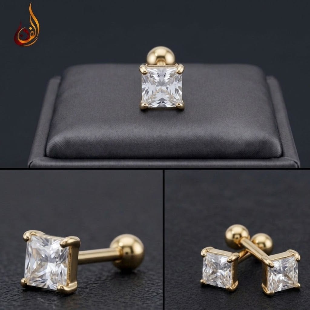 Gold plated Noor Square Tops