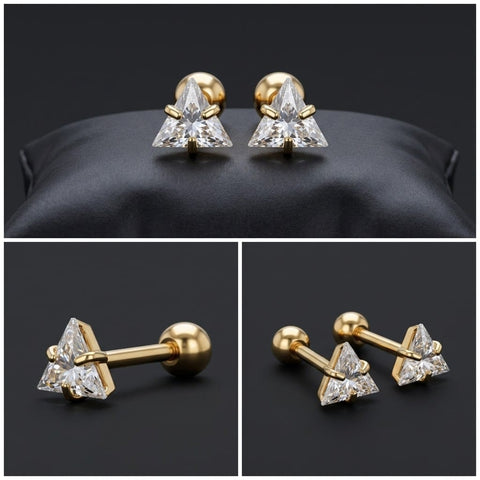 Gold plated Noor triangle tops