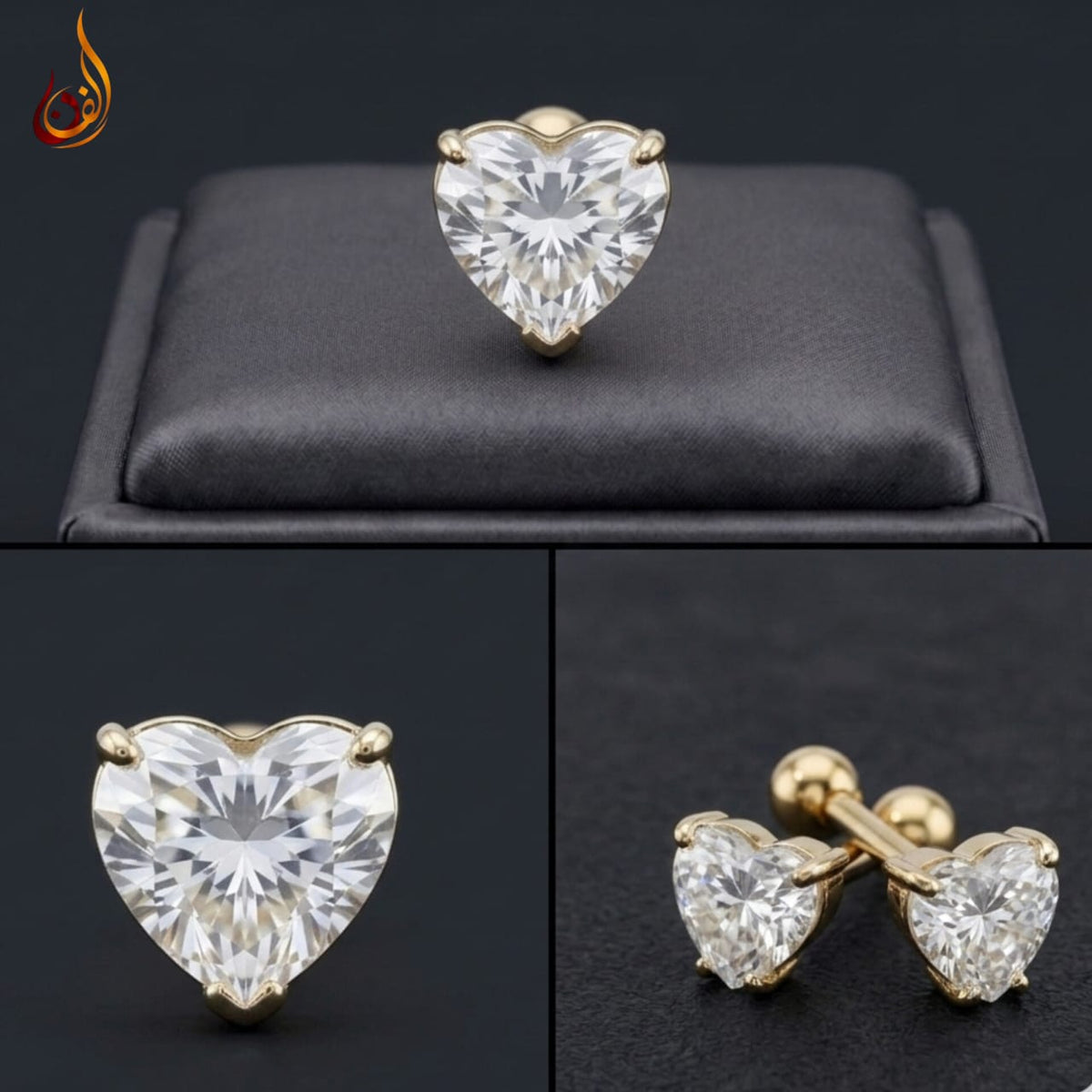 Gold Plated Noor Heart Tops