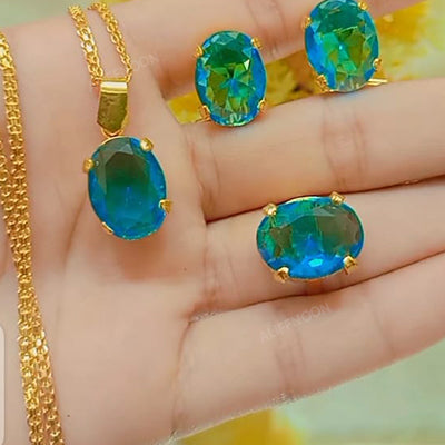 Single Stone Sapphire Set